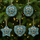MacInnes Ancient Tartan Crest Christmas Ceramic Ornament
